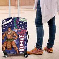 Samoa Independence Day Luggage Cover 1962 Proud Samoan Warrior LT14 Blue - Polynesian Pride