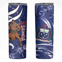 Samoa Independence Day Skinny Tumbler 1962 Proud Samoan Warrior LT14 Blue - Polynesian Pride