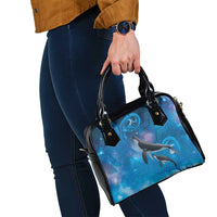 Paikea New Zealand Matariki Shoulder Handbag Humpback Whale Taniko Motifs Ocean Vibes LT14 - Polynesian Pride