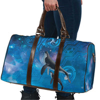 Paikea New Zealand Matariki Travel Bag Humpback Whale Taniko Motifs Ocean Vibes LT14 - Polynesian Pride