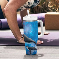 Paikea New Zealand Matariki Tumbler With Handle Humpback Whale Taniko Motifs Ocean Vibes LT14 - Polynesian Pride