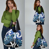 Piwakawaka New Zealand Matariki Grocery Bag Maori New Year Silver Fern Blue Galaxy LT14 - Polynesian Pride