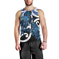 Piwakawaka New Zealand Matariki Men Tank Top Maori New Year Silver Fern Blue Galaxy LT14 - Polynesian Pride