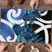 Piwakawaka New Zealand Matariki Puzzle Maori New Year Silver Fern Blue Galaxy LT14 - Polynesian Pride