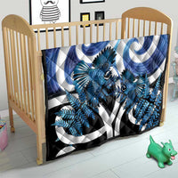 Piwakawaka New Zealand Matariki Quilt Maori New Year Silver Fern Blue Galaxy LT14 - Polynesian Pride