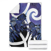 Piwakawaka New Zealand Matariki Blanket Maori New Year Silver Fern Purple Galaxy LT14 - Polynesian Pride