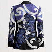 Piwakawaka New Zealand Matariki Blazer Maori New Year Silver Fern Purple Galaxy LT14 - Polynesian Pride
