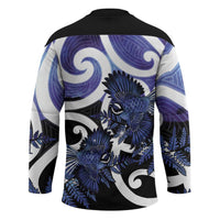 Piwakawaka New Zealand Matariki Hockey Jersey Maori New Year Silver Fern Purple Galaxy LT14 - Polynesian Pride