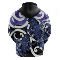 Piwakawaka New Zealand Matariki Hoodie Maori New Year Silver Fern Purple Galaxy LT14 - Polynesian Pride