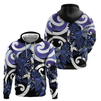 Piwakawaka New Zealand Matariki Hoodie Maori New Year Silver Fern Purple Galaxy LT14 - Polynesian Pride