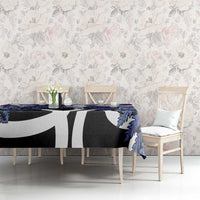 Piwakawaka New Zealand Matariki Tablecloth Maori New Year Silver Fern Purple Galaxy LT14 - Polynesian Pride
