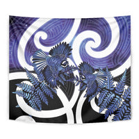 Piwakawaka New Zealand Matariki Tapestry Maori New Year Silver Fern Purple Galaxy LT14 - Polynesian Pride