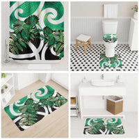 Piwakawaka New Zealand Matariki Bathroom Set Maori New Year Silver Fern Green Galaxy LT14 - Polynesian Pride