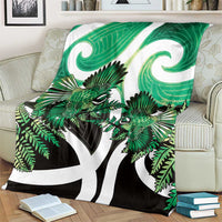 Piwakawaka New Zealand Matariki Blanket Maori New Year Silver Fern Green Galaxy LT14 - Polynesian Pride