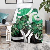 Piwakawaka New Zealand Matariki Blanket Maori New Year Silver Fern Green Galaxy LT14 - Polynesian Pride
