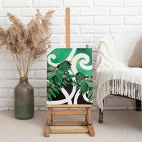 Piwakawaka New Zealand Matariki Canvas Wall Art Maori New Year Silver Fern Green Galaxy LT14 - Polynesian Pride