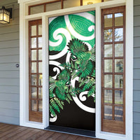 Piwakawaka New Zealand Matariki Door Cover Maori New Year Silver Fern Green Galaxy LT14 - Polynesian Pride