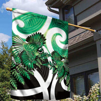 Piwakawaka New Zealand Matariki Garden Flag Maori New Year Silver Fern Green Galaxy LT14 - Polynesian Pride