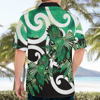 Piwakawaka New Zealand Matariki Hawaiian Shirt Maori New Year Silver Fern Green Galaxy LT14 - Polynesian Pride