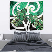 Piwakawaka New Zealand Matariki Tapestry Maori New Year Silver Fern Green Galaxy LT14 - Polynesian Pride