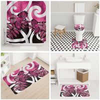 Piwakawaka New Zealand Matariki Bathroom Set Maori New Year Silver Fern Pink Galaxy LT14 - Polynesian Pride