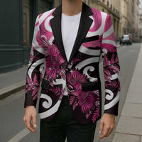 Piwakawaka New Zealand Matariki Blazer Maori New Year Silver Fern Pink Galaxy LT14 - Polynesian Pride