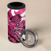 Piwakawaka New Zealand Matariki 4 in 1 Can Cooler Tumbler Maori New Year Silver Fern Pink Galaxy LT14 - Polynesian Pride