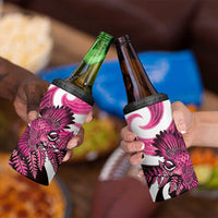 Piwakawaka New Zealand Matariki 4 in 1 Can Cooler Tumbler Maori New Year Silver Fern Pink Galaxy LT14 - Polynesian Pride