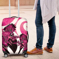 Piwakawaka New Zealand Matariki Luggage Cover Maori New Year Silver Fern Pink Galaxy LT14 Pink - Polynesian Pride