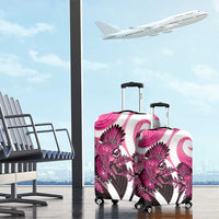 Piwakawaka New Zealand Matariki Luggage Cover Maori New Year Silver Fern Pink Galaxy LT14 - Polynesian Pride