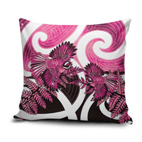 Piwakawaka New Zealand Matariki Pillow Cover Maori New Year Silver Fern Pink Galaxy LT14 Pink - Polynesian Pride