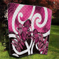 Piwakawaka New Zealand Matariki Quilt Maori New Year Silver Fern Pink Galaxy LT14 - Polynesian Pride