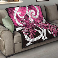 Piwakawaka New Zealand Matariki Quilt Maori New Year Silver Fern Pink Galaxy LT14 - Polynesian Pride