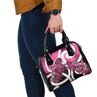 Piwakawaka New Zealand Matariki Shoulder Handbag Maori New Year Silver Fern Pink Galaxy LT14 - Polynesian Pride