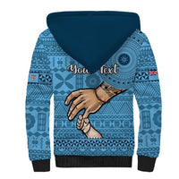 Personalised Father Day Fiji Sherpa Hoodie I Love You Dad Fijian Tapa Pattern LT14 - Polynesian Pride
