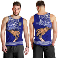 Personalised Father Day American Samoa Men Tank Top I Love You Dad LT14 - Polynesian Pride