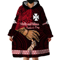 Polynesian Pride Father Day Wallis and Futuna Wearable Blanket Hoodie I Love You Dad LT14 - Polynesian Pride