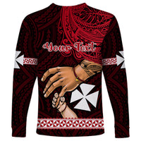 Personalised Father Day Wallis and Futuna Long Sleeve Shirt I Love You Dad LT14 - Polynesian Pride