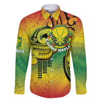 Hawaii Flag Day Family Matching Mermaid Dress and Hawaiian Shirt Kanaka Maoli With Kakau Polynesian Pattern LT14