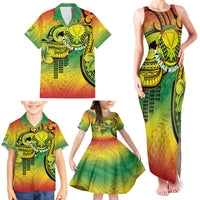 Hawaii Flag Day Family Matching Tank Maxi Dress and Hawaiian Shirt Kanaka Maoli With Kakau Polynesian Pattern LT14