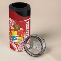 Tonga Rugby Custom 4 in 1 Can Cooler Tumbler Go ʻIkale Tahi Go Tongan Tapa Cloth