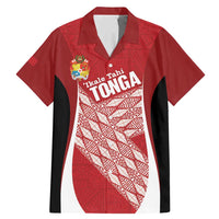 Tonga Rugby Custom Family Matching Mermaid Dress and Hawaiian Shirt Go ʻIkale Tahi Go Tongan Tapa Cloth