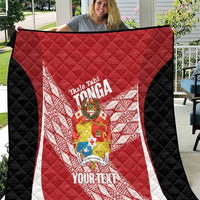 Tonga Rugby Custom Quilt Go ʻIkale Tahi Go Tongan Tapa Cloth