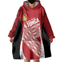 Tonga Rugby Custom Wearable Blanket Hoodie Go ʻIkale Tahi Go Tongan Tapa Cloth