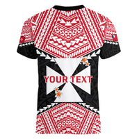 Personalised 29 July Wallis And Futuna Territory Day Women V Neck T Shirt Polynesian Tribal Pattern LT14 - Polynesian Pride