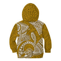 Polynesian Pride Hawaii Kid Hoodie Hawaiian Tribal Honu Gold Version LT14 - Polynesian Pride