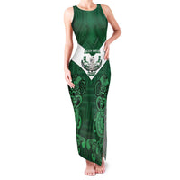 Custom Aotearoa Rugby Family Matching Tank Maxi Dress and Hawaiian Shirt New Zealand Maori Kete Poutama Pattern