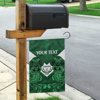 Custom Aotearoa Rugby Garden Flag New Zealand Maori Kete Poutama Pattern