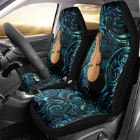 Kotiate New Zealand Car Seat Cover Maori Weapon Paua Shell Haka Fern