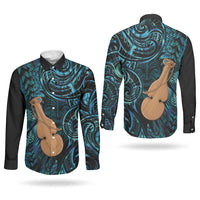Kotiate New Zealand Couples Matching Puletasi and Long Sleeve Button Shirt Maori Weapon Paua Shell Haka Fern LT14 - Polynesian Pride